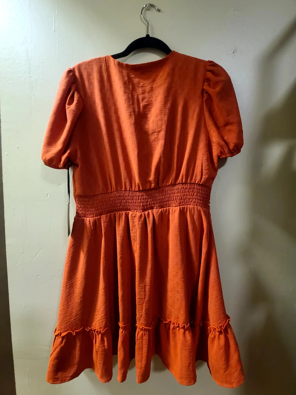 Orange Crochet-Waist Mini Dress - Picture 2 of 4